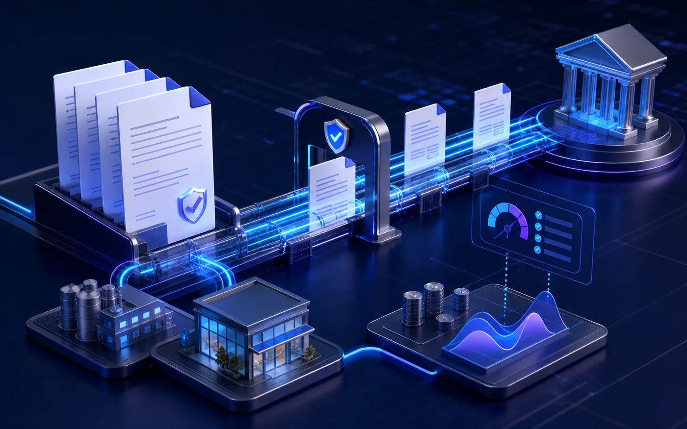 Fintech invoice financing workflow for lending companies